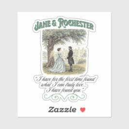 Jane & Rochester Thornfield Hall Romantic Quote Sticker