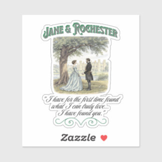Jane & Rochester Thornfield Hall Romantic Quote Sticker