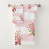 Jane's Rose Bouquet-peuk-badhanddoekset Bad Handdoek (Insitu)