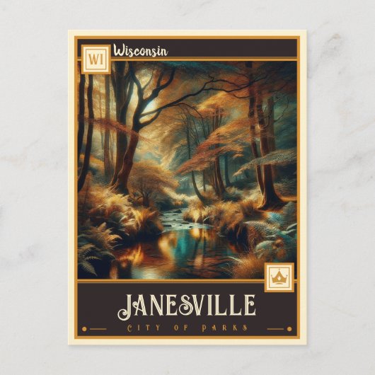 Janesville, Wisconsin |  Briefkaart (Voorkant)