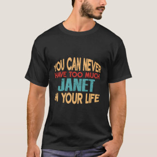 Janet gepersonaliseerde voornaam grap item t-shirt