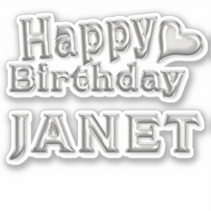 Janet Happy Birthday Autocollants