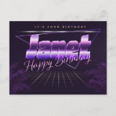 Janet Nom Prénom Anniversaire de la carte postale (Devant)