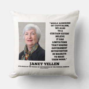 Janet Yellen Admirers Capitalism Govt Intervention Kussen