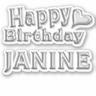 Janine Happy Birthday Autocollants
