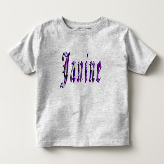 Janine, Nom, Logo, Toddlers T-shirt gris (Devant)