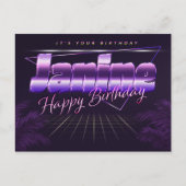 Janine Prénom Anniversaire de la carte postale (Devant)