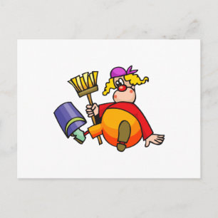 Janitor Clown Briefkaart