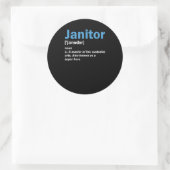 Janitor Definition Service Cleaners Gift Ronde Sticker (Tas)