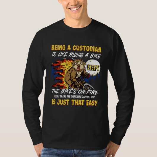 Janitor school custodian school janitor funny cust t-shirt (Voorkant)