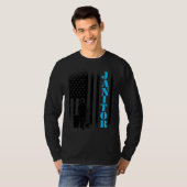 Janitor Usa Flag Janitor Facility Manager Handyman T-shirt (Voorkant volledig)