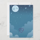 Jankelend van blijdschap, Wolf baby shower Kaart (Achterkant)