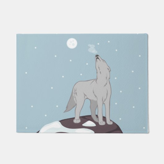 Jankende Arctische Wolf Deurmat (Voorkant)