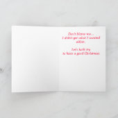 jankende kerstman feestdagen kaart (Binnen)