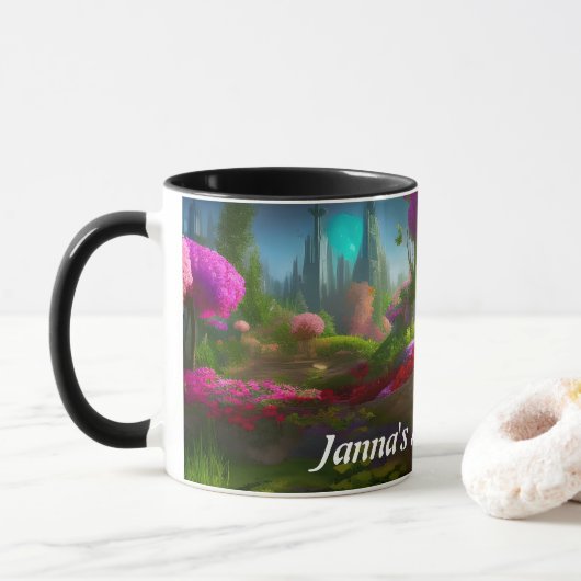 Janna's Morning Tea Gepersonaliseerd  Mok (Met donut)