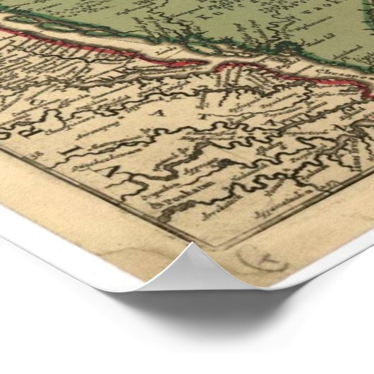 Jansson Visscher Map Poster (Hoek)