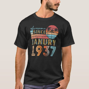 januari 1937 92 jaar oud man met een leeftijd van t-shirt