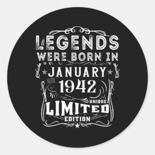 Januari 1942 jaar legendes ronde sticker