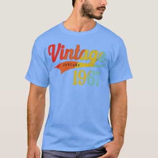 Januari 1967 Verjaardag Vintage Januari 1967 Gewel T-shirt