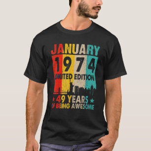Januari 1974 beperkte Uitgave 49 jaar van zijn ont T-shirt
