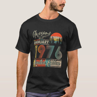 Januari 1976 Retro 46 jaar oud, 46th Birthda T-shirt