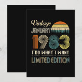 januari 1983 Wat ik wil Limited Edition Save The Date (Voorkant / Achterkant)