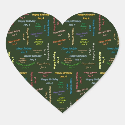 Januari, 4 Sticker (Voorkant)