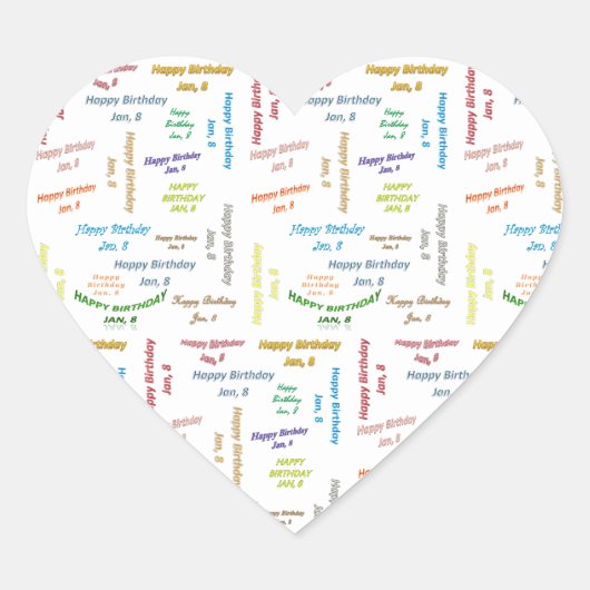 Januari, 8 Dag Sticker (Voorkant)