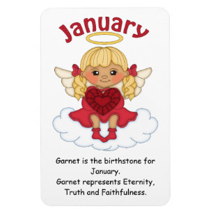 Januari Birthstone Angel Blonde Premium Magnet Magneet