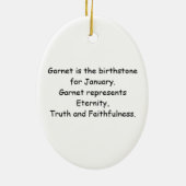 Januari Birthstone Angel Brunette Keramisch Ornament (Achterkant)