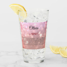 Januari Birthstone Garnet Glas