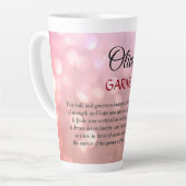 Januari Birthstone Garnet  Latte Mok (Linkerhoek)