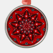 Januari Birthstone Garnet Mandala Ornament (Voorkant)