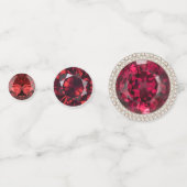 Januari Birthstone Garnett Tafel Confetti (Voorkanten)