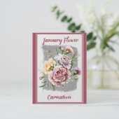 januari Bloemanjer Bloemanjer Bloemen Briefkaart (Staand voorkant)