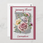 januari Bloemanjer Bloemanjer Bloemen Briefkaart (Voorkant / Achterkant)