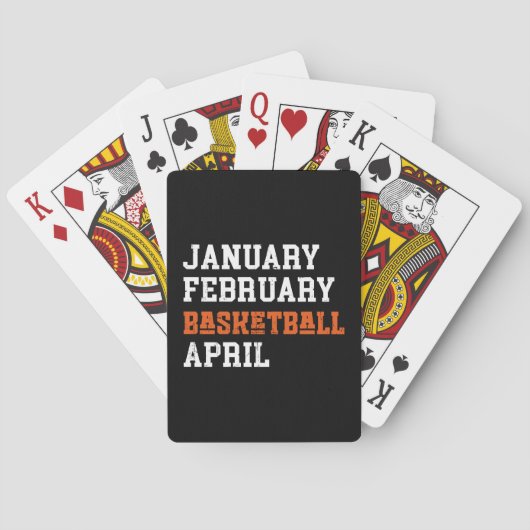 Januari Februari Basketball April Pokerkaarten (Achterkant)
