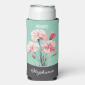 Januari Geboorte Bloem Aangepaste Naam (Seltzer Voorkant)