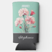 Januari Geboorte Bloem Aangepaste Naam (Achterkant)