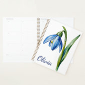Januari geboorte bloem geschenk Blauwe sneeuwklokb Planner (Display)