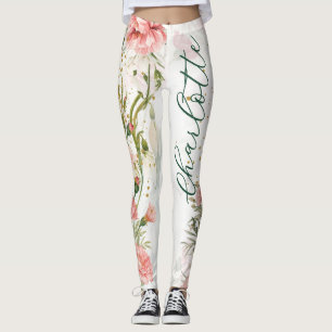 Januari Geboortebloem Anjers & Sneeuwklokjes Leggings