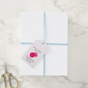 Januari Geboortemaand Bloem Anjer Elegante Flora Cadeaulabel