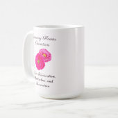 Januari Geboortemaand Bloem Anjer Elegante Flora Koffiemok (Voorkant links)