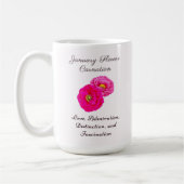 Januari Geboortemaand Bloem Anjer Elegante Flora Koffiemok (Links)