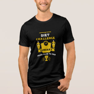 Januari gewichtsverlies gefeliciteerd Tri-Blend shirt