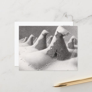 Januari, Iowa van Grant Wood Feestdagenkaart