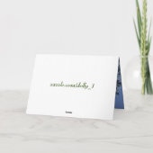 Januari Kaart van de Birthday-Winter Tree Scene (Achterkant)