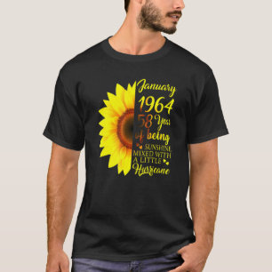 Januari meisje 1964 58 jaar oud 58e verjaardag t-shirt