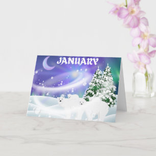 Januari Winter Wenskaart Kaart