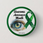 January Glaucoma Eye Awareness Month Ronde Button 5,7 Cm (Voorkant)